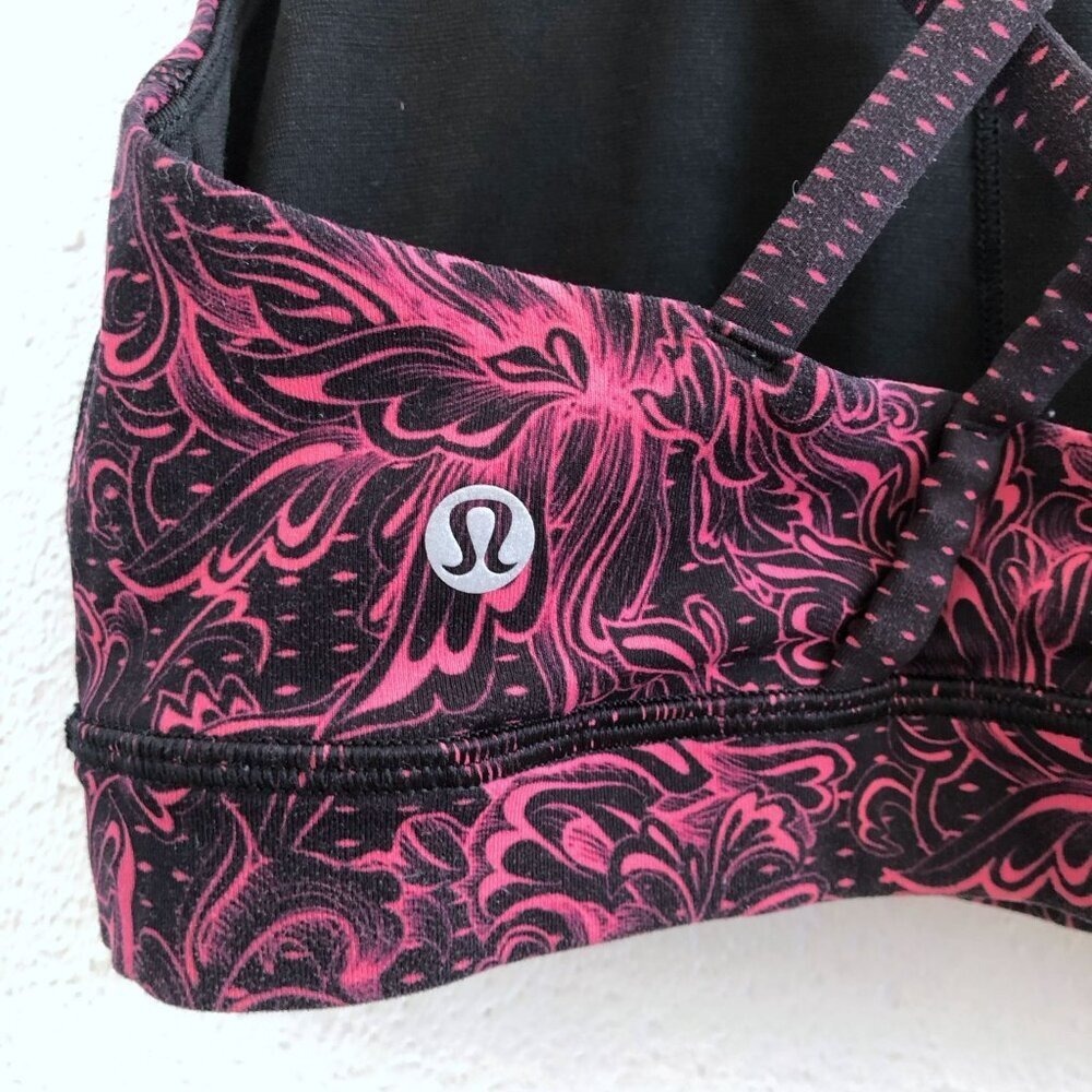 LULULEMON Energy Bra Infinity Energy Bra Glossy Black Size 6 - Picture 6 of 9